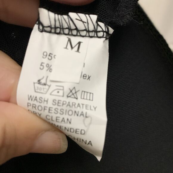 Black Beaded Rhinestone Bodysuit Womens M Concert Reputation Era - Picture 5 of 6